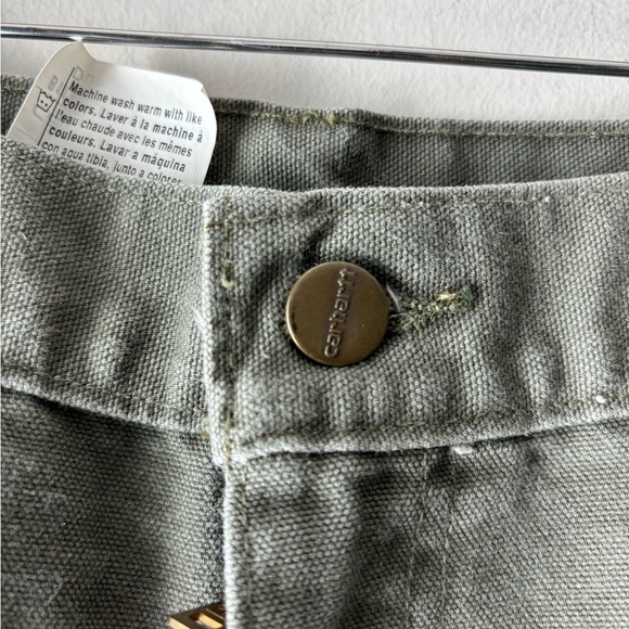 Men's Carhartt‎ Dungaree Fit green color cargo pants  size 40x32 - Picture 4 of 8